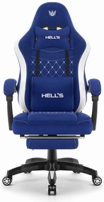 Pohodlná herná a kancelárska stolička HC-1015 s podnožkou - modrá