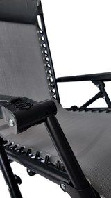 TRENDIE Záhradné ležadlo sivé