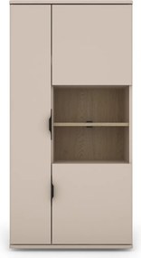 Závesná vitrína Avola, béžová kašmír/dub cremona