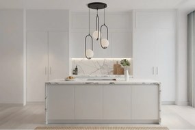 Závesné svietidlo Florence, 3x biele sklenené tienidlo, b/ch, o, U