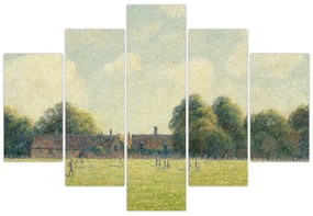 Obraz - Camille Pissarro, Hampton Court Green, reprodukcia (150x105 cm)