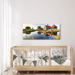 Obraz holandských mlynov (120x50 cm)
