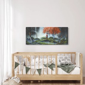 Obraz - Ilustrácie záhrady mečov (120x50 cm)