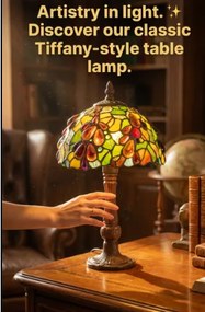 Lampa do oývačky tiffany WINE 35*20