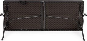 Cateringový stôl 180 cm skladací hnedý