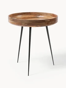 Okrúhly odkladací stolík z mangového dreva Bowl
