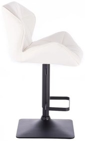 LuxuryForm Barová stolička MILANO na čierne podstave - biela