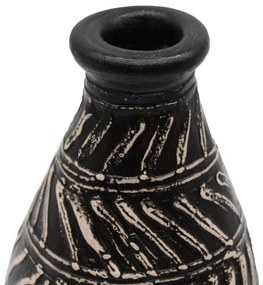 Keramická váza Kužeľová Čierna