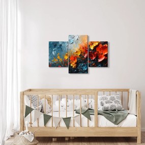 Obraz - Abstraktná maľba kvetov III. (90x60 cm)