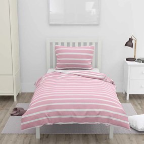 HOME ELEMENTS Bavlnené obliečky na jednolôžko, obojstranné, svetlo šedé a ružové