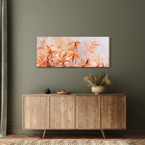 Obraz - Maľované kvety (120x50 cm)