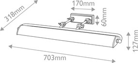 Elstead WINCHFIELD-PLL-AB - Obrazové svietidlo WINCHFIELD 4xE14/40W/230V zlaté
