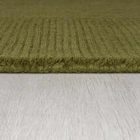 Flair Rugs koberce Kusový ručne tkaný koberec Tuscany Textured Wool Border Green - 160x230 cm