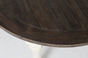 Jedálenský rozkladací stôl Avola 122/167 cm z masívu hnedý/biely