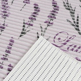 Kúpeľňová penová rohož / predložka PRO-079 Levandule na fialkovom - metráž šírka 65 cm