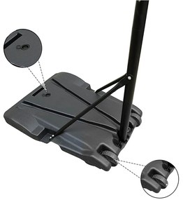 Mobilný basketbalový kôš s nastaviteľnou výškou