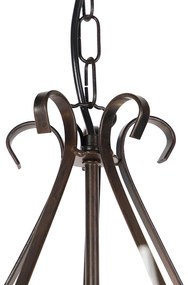 Lustr hnedý s plisovaným krémovým tienidlom 5-svetlo - Giuseppe