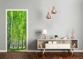 Fototapeta na dvere samolepiace Břízová les 95x205 cm