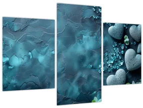 Obraz - Kamene tvaru srdca (90x60 cm)
