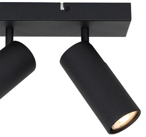 Moderné stropné bodové svietidlo čierne 4-žiarovkové nastaviteľné - Renna