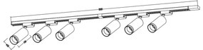 Bodové svietidlo v lištovom systéme PIPE 6xGU10/10W/230V biele