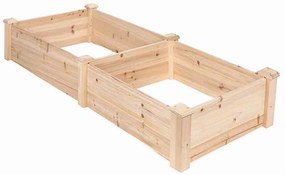 Dvojkomorový drevený záhon