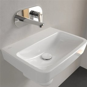 VILLEROY &amp; BOCH O.novo závesné umývadielko bez otvoru, bez prepadu, 500 x 370 mm, biela alpská, s povrchom CeramicPlus, 434453R1