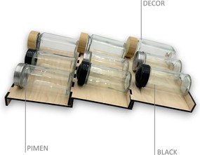 Orion Sada 16ks koreničiek BLACK 80ml + 4ks organizér na koreničky VASKY - NÍZKY + sada 24ks štítkov