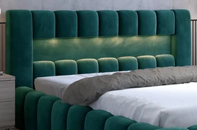 Manželská posteľ 180 cm Luxa (antracit) (s roštom, úl. priestorom a LED). Vlastná spoľahlivá doprava až k Vám domov. 1041577