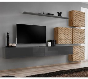 Obývacia Stena Switch IX Line Grafit/Wotan