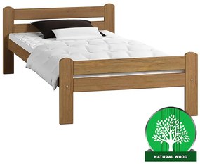 Posteľ Dorota 90x200 Dub Bez Roštu