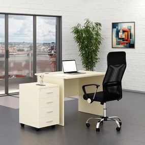 Zostava kancelárskeho nábytku SimpleOffice 1, 100 cm, breza