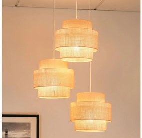 Brilagi - Luster na lanku SPACE YUTE 3xE27/15W/230V krémová/biela