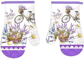 B-1 LEVANDER BIKE sada chňapka so zásterou