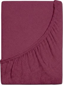 Froté plachta do detskej postieľky PREMIUM 60x120 cm vínové