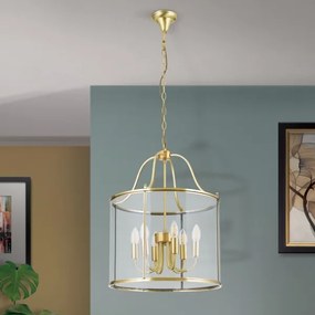 Orion - Luster na reťazi BRUNO 6xE14/40W/230V priemer 43 cm zlatý