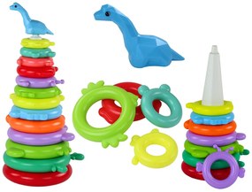Lean Toys Detská pyramída Žirafa – 13 kruhov