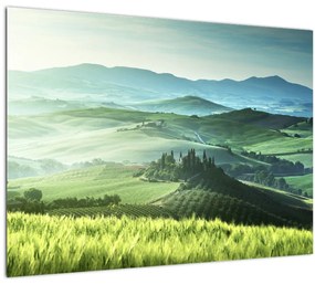 Sklenený obraz - Toskánsko, Taliansko (70x50 cm)
