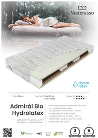 Materasso Pružinový matrac Admirál Bio hydrolatex Rozmer: 80 x 200 cm, Tvrdosť: T4