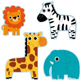 Sada 4 detských puzzle Djeco Mini Jungle