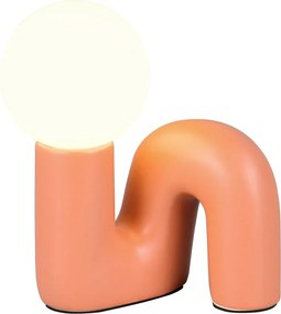 Oranžová keramická stolová lampa (výška 21,5 cm) Quinn – Reality