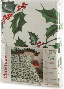 VIANOČNÉ OBLIEČKY Z MIKROVLÁKNA TORI 160X200 CM, 2 KS 70X80 CM VZOROVANÉ