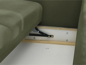 Zelená rozkladacia/s úložným priestorom pohovka 265 cm Ezechiel – Bobochic Paris