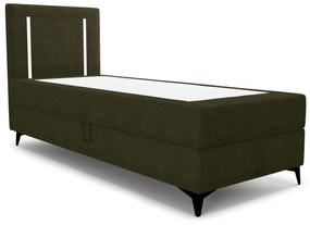 Jednolôžková posteľ 90 cm Ortega Bonell (olivová zelená) (s roštom, s úl. priestorom) (s LED osvetlením). Vlastná spoľahlivá doprava až k Vám domov. 1082594