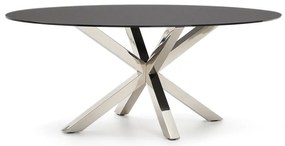 Jedálenský stôl so sklenenou doskou 100x200 cm Argo – Kave Home