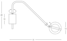 Zambelis 22042 - LED Stmievateľné nástenné svietidlo LED/7W/230V čierna