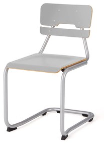 Školská stolička LEGERE II, V 450 mm, strieborná, šedá
