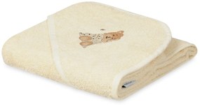 Babymatex Osuška s kapucňou MAXI 100x100 cm - Smotanová
