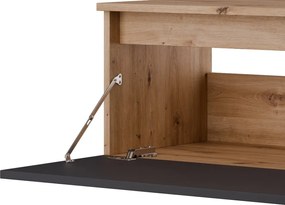 Závesná TV skrinka Asko Living, 180 cm, dub artisan/antracit