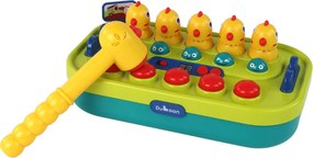 LEAN Toys Obratnostná hra Whac-a-Mole – kuriatka, kladivo, svetlá, zvuky, na batérie